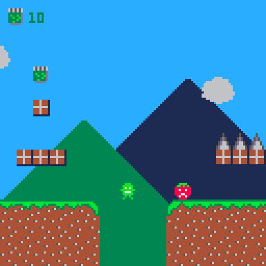 Screenshot of Pico-8 showing no pitfall in action
